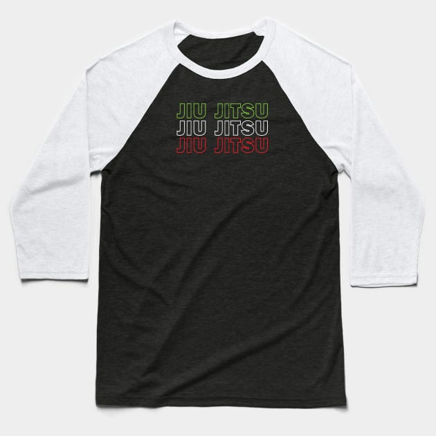 Jiu Jitsu (Mexican Flag Colors) Baseball T-Shirt by Ruiz Combat Grappling